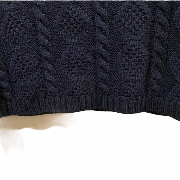 Guess Cable Knit Cropped Sweater Black Size XS - Picture 6 of 6